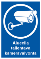 Alueella tallentava kameravalvonta tarra