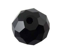 10mm Kristallilasihelmi: Musta 10kpl