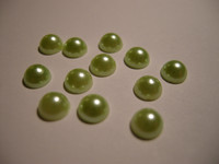 6mm Puolihelmi 100kpl: Vihreä