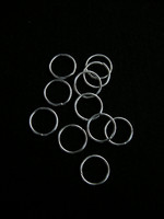 14mm Välirenkaat: Hopeoidut 20kpl
