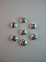 10mm Rondellit: Hop. 10kpl