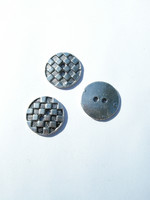 17mm Metallinappi: Antiikkihopea 1kpl