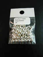 5mm Hopeoidut metallihelmet: 50kpl