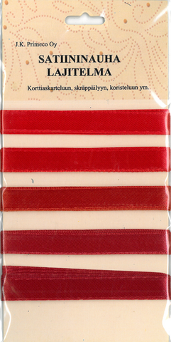 Satiininauhalajitelma: Punainen 5kpl