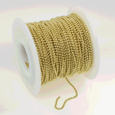 3,2mm Palloketju: Kullattu 1m