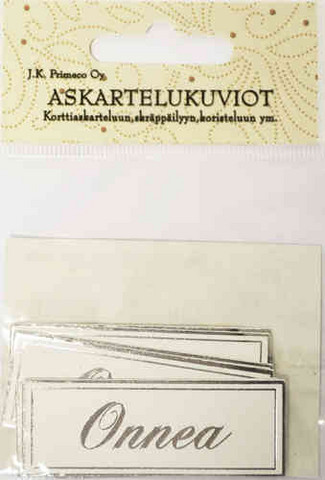 Onnea-tekstikuvio: Hopea