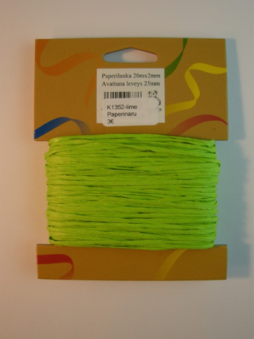 2mm Paperinaru: Lime 20m