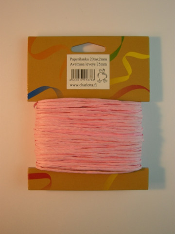 2mm Paperinaru: Vaaleanpunainen 20m