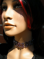Choker Kristallilasihelmistä KR131