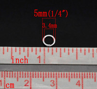 5mm Välirenkaat: 0,8mm Hopeoitu 50kpl