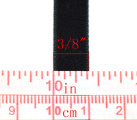 10mm Samettinauha: Musta