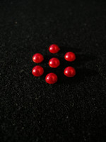 6mm Puolihelmi 100kpl: Punainen