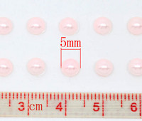 5mm Puolihelmi: Pinkki 100kpl/arkki