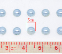 5mm Puolihelmi: Harmaa  100kpl/arkki