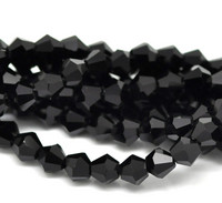 6mm Kristallibicone: Musta 10kpl