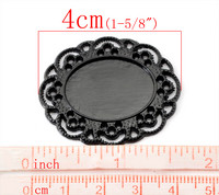 Korupohja: Musta 25x18mm 1kpl