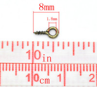Silmukkaruuvi 8x4mm: Pronssi 50kpl