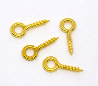Silmukkaruuvi 10x4mm: Kullatut 50kpl