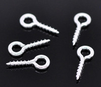 Silmukkaruuvi 10x4mm: Hopeoidut 50kpl