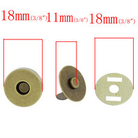 Magneettilukko 18mm: Pronssi 1kpl