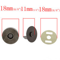Magneettinappi 18mm: Musta 1kpl
