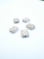12x10mm Kuvioitu metallihelmi:  10kpl