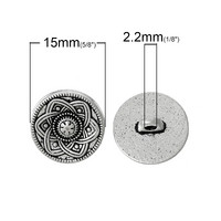 15mm Metallinappi: Celtic 1kpl