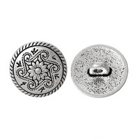 15mm Metallinappi: Antiikkihop. 1kpl