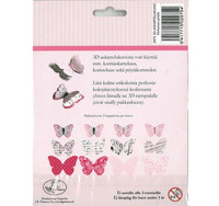 3D Askartelukuvio: Pinkki perhonen