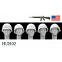 5 Heads US M1 Helmets with Cloth Cover 1/35