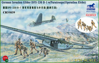 German Glider DFS 230 B-1 with 4 Fallschirmjäger Figures 1/35