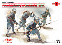 WWI French Infantry in Gas Masks 1/35