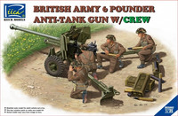 British Army 6pdr Anti-Tank Gun with Crew 1/35