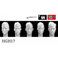 German Heads with Side Caps 1/35