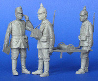 German soldiers communications team (officer + 2 infantry) three figure set WWI 1/35