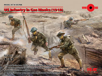 US Infantry in Gas Masks WWI 1918 1/35
