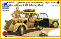 DAK ”Topolino” Light Staff Car with Crew & IFS Infantry Cart 1/35
