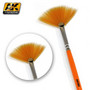 Weathering brush fan shape