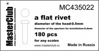 Flat rivet, diameter-0.5mm