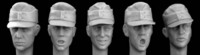5 Heads German WWII Field Caps 1/35