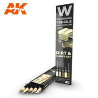 Watercolor Pencil Set Splashes, Dirt and Stains