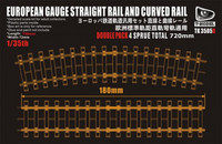 European Gauge Straight Rail and Curved Rail Lenght 72cm 1/35