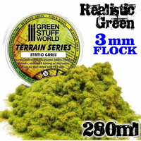 Static Grass Flock Realistic Green 3mm  280ml