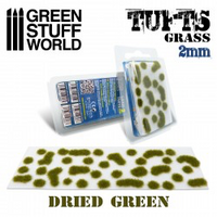 Grass Tufts 2mm Self Adhesive  Dry Green