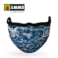 Ammo Navy Blue Camo Face Mask