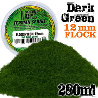 Dark Green 12mm Grass Flock 280ml