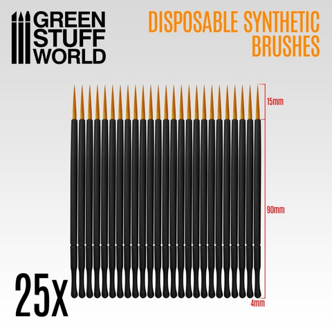Disposable Synthetic Brushes (25kpl)