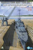 Charlestown Dry Dock & USS DD-742 Frank Knox  1/700