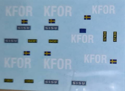 Pasi siirtokuva-arkki #38 Swedish KFOR