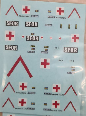 Pasi siirtokuva-arkki #44 Swedish SFOR ambulance